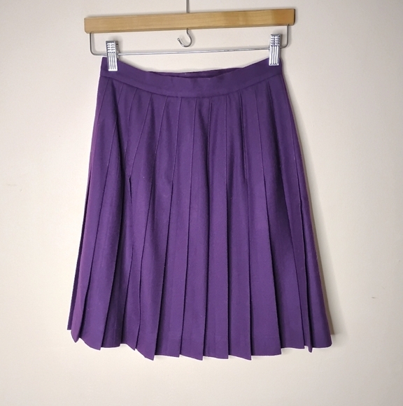 VTG Talbots Wool Wrap Skirt 6P Purple Made in USA - Picture 4 of 7